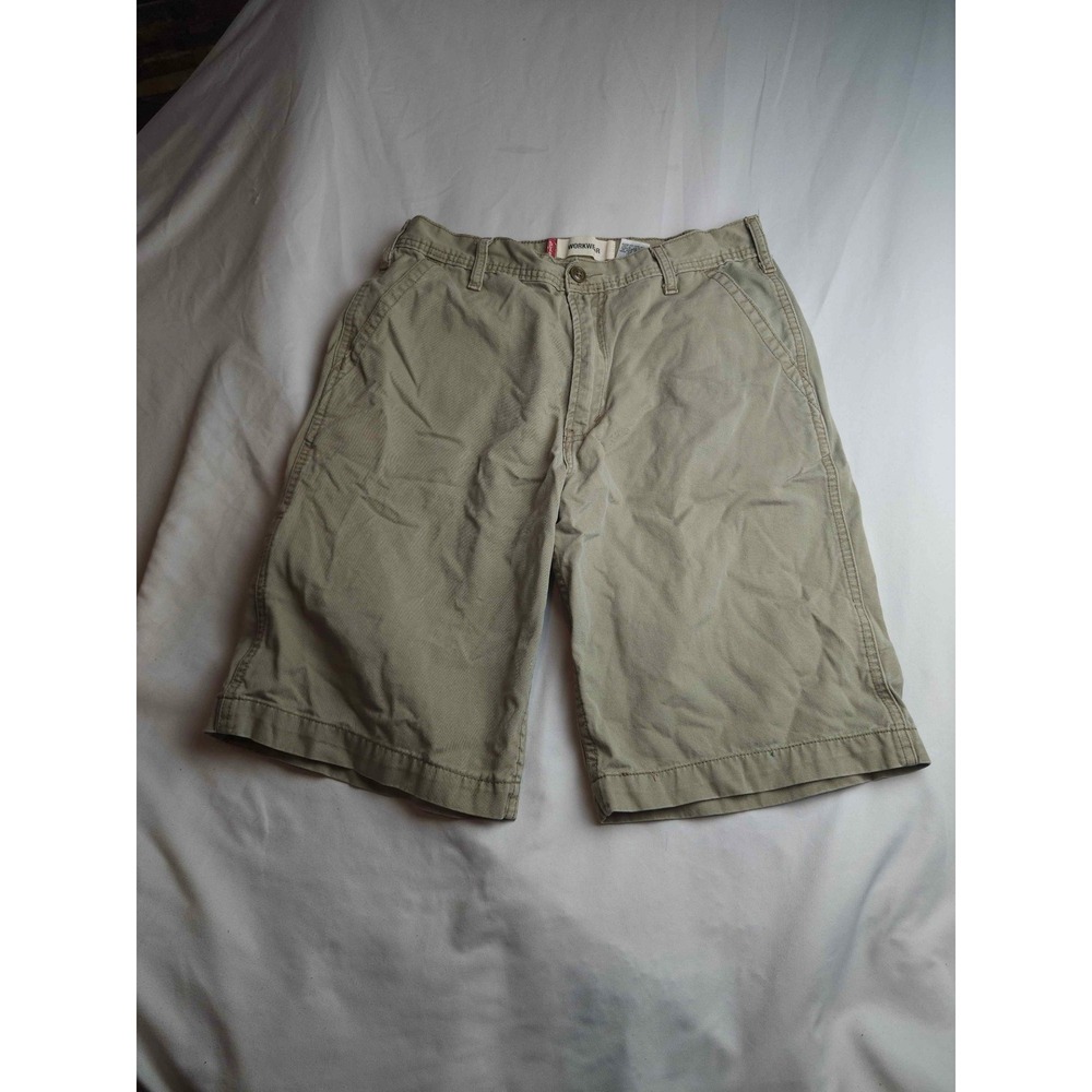 Levis Workwear Mens Khaki Tan Cotton Canvas Cargo Utility Shorts W32